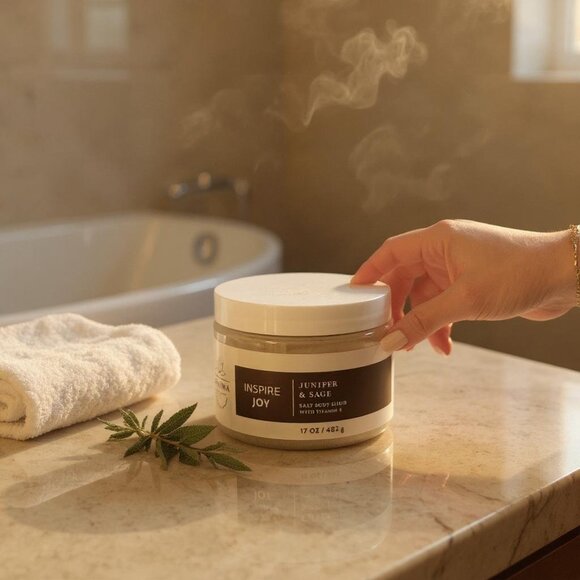 Bath & Body Works Aromatherapy Salt Body Scrub - INSPIRE JOY - Juniper & Sage - Picture 2 of 5